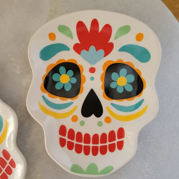 NEW-Two Dia de Muertos Plates - Picture 3 of 5